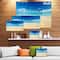Designart - Sand of Beach in Calm Caribbean Shore - Modern Seascape Canvas Artwork